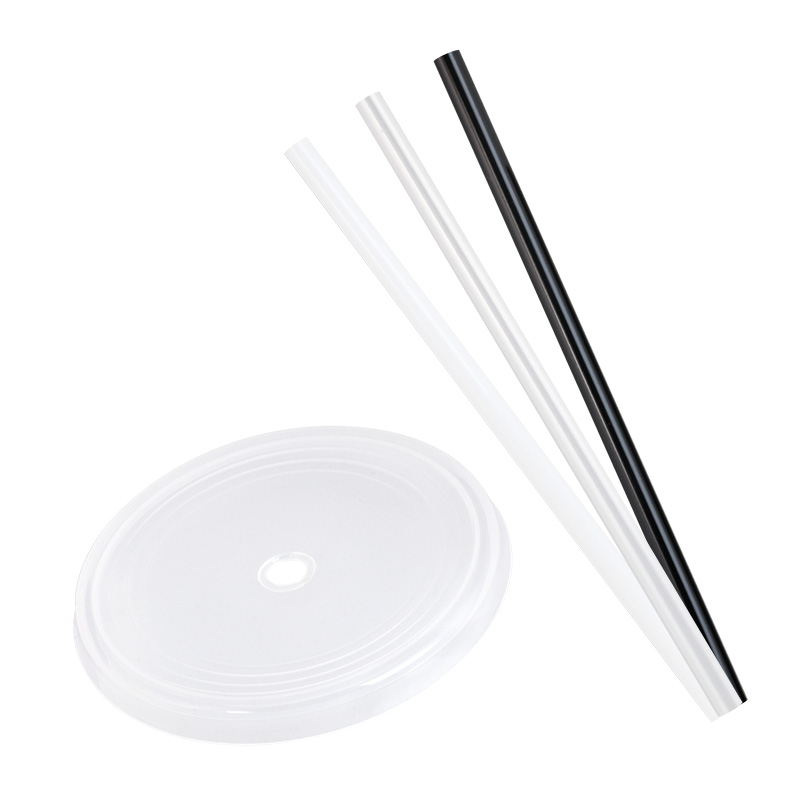 Cold drink lid + straw